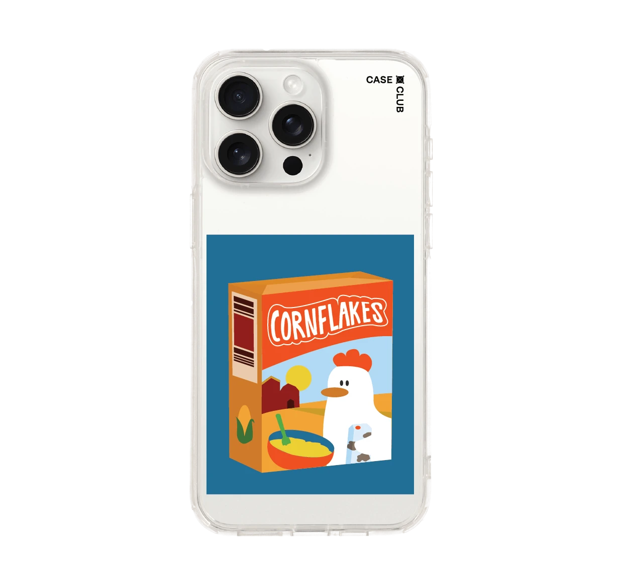 iphone 15 pro max clear case cornflakes